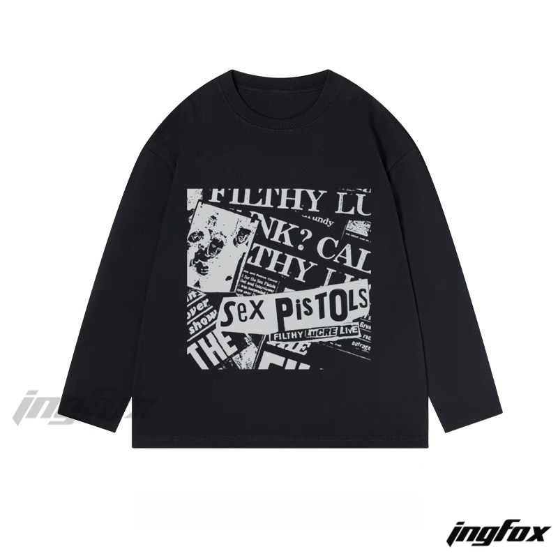 Sex Pistols Newspaper - Classic Cotton Long Sleeve Tee