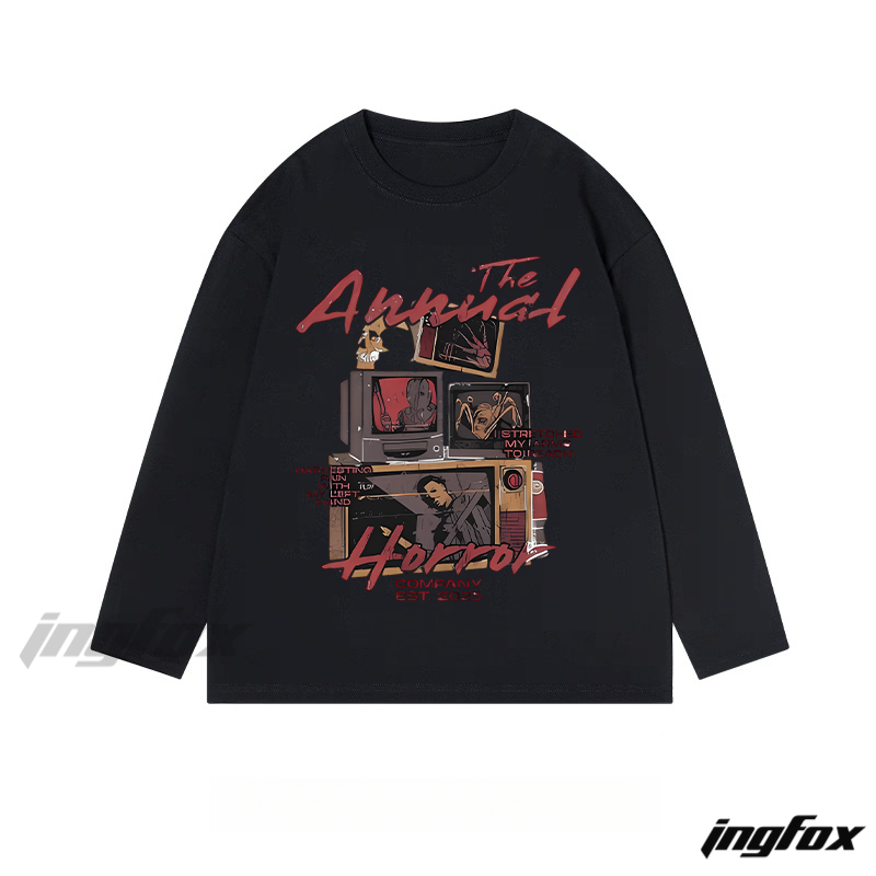 "The Annual Horror Company" Graphic - Classic Cotton Long Sleeve Tee