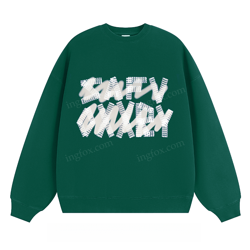 Distorted Text Graphic - Classic Unisex Fit Crewneck Sweatshirt