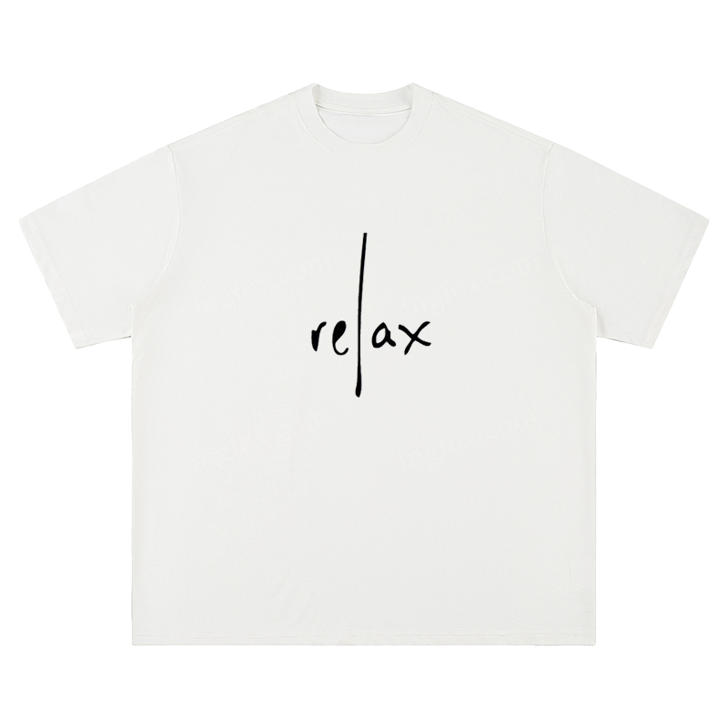 "Relax" Minimalist Print - Unisex Fit Short Sleeve T - Shirt