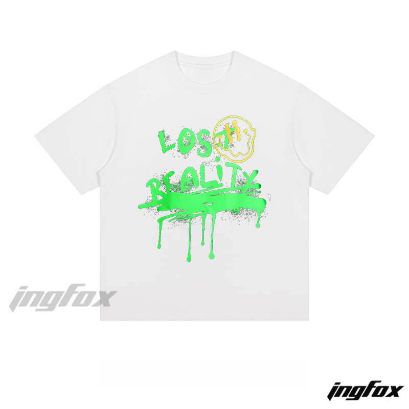 "LOST REALITY" Drip Graphic - Loose Fit Short Sleeve T-Shirt