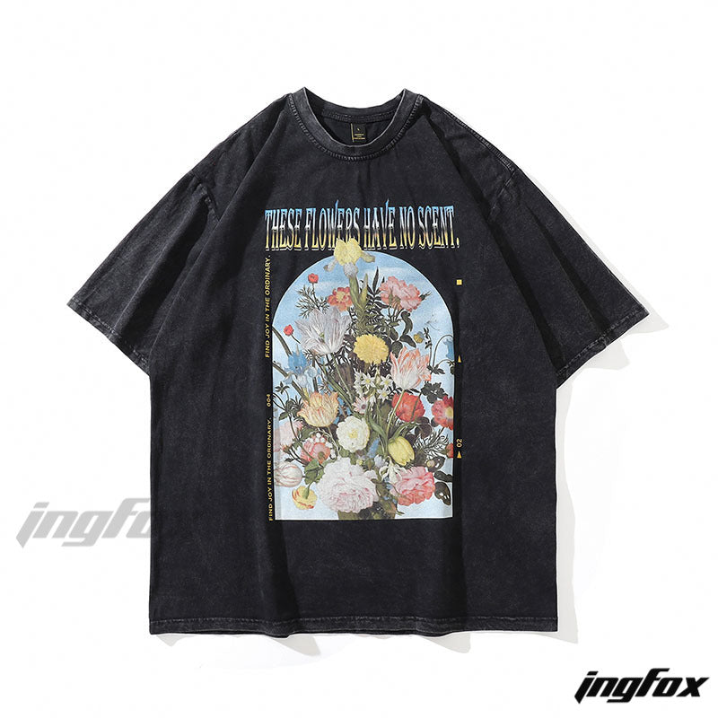 Scentless Blooms - Vintage Washed Oversized T-Shirt