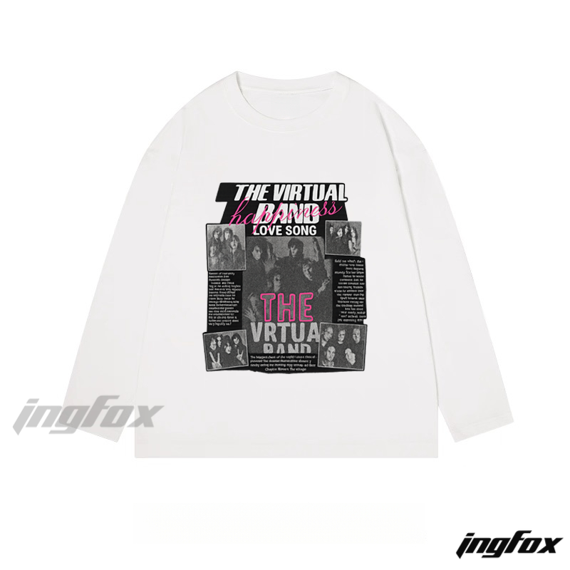 "The Virtual Band" Collage Graphic - Classic Cotton Long Sleeve Tee
