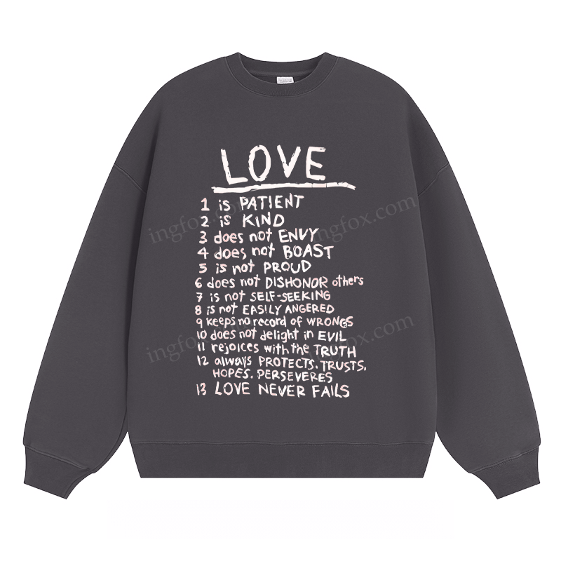 "LOVE" - Classic Unisex Fit Crewneck Sweatshirt