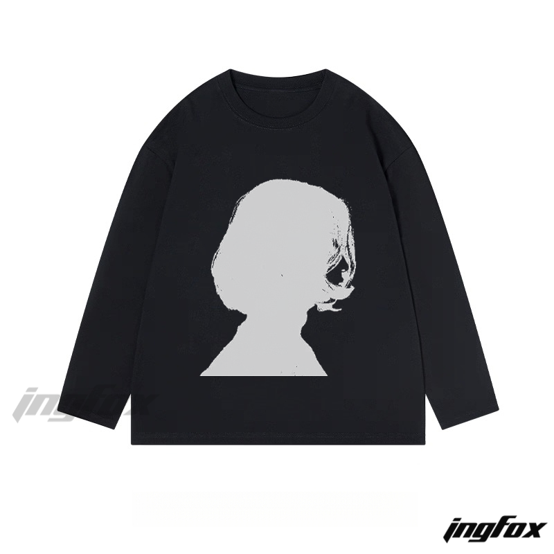 Silhouette of a Woman - Classic Cotton Long Sleeve Tee