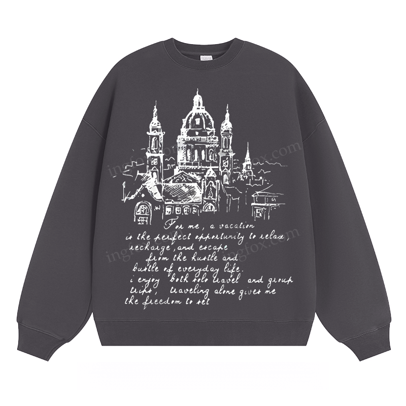 European Architecture & Travel Quote - Classic Unisex Fit Crewneck Sweatshirt