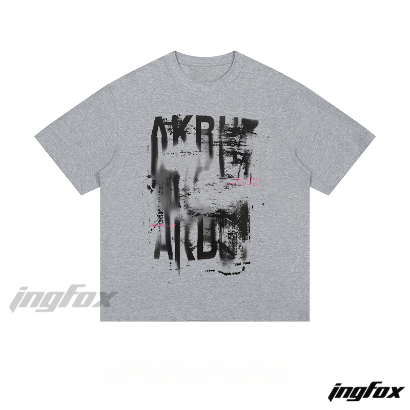 Grunge Text - Loose Fit Short Sleeve T - Shirt