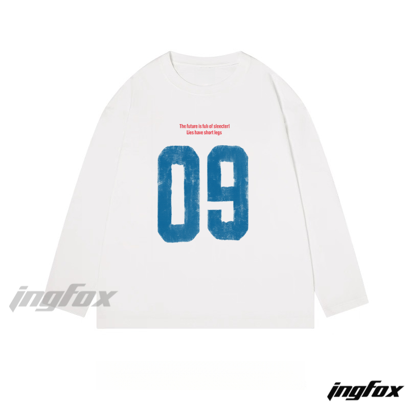 Vintage Number 09 - Classic Cotton Long Sleeve Tee