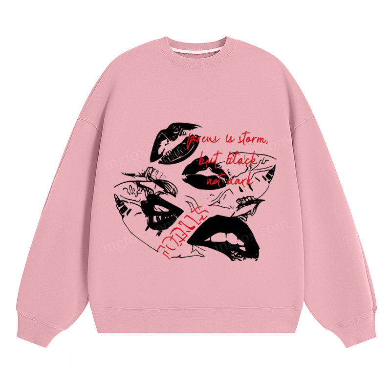 Artistic Lips & Text - Classic Unisex Fit Crewneck Sweatshirt