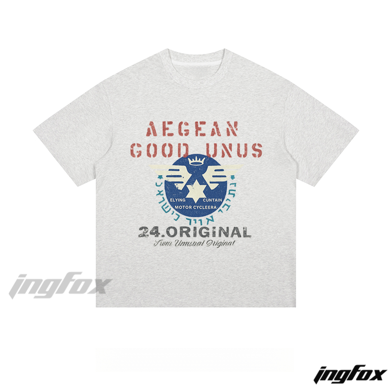 Vintage Badge Graphic - Loose Fit Short Sleeve T - Shirt