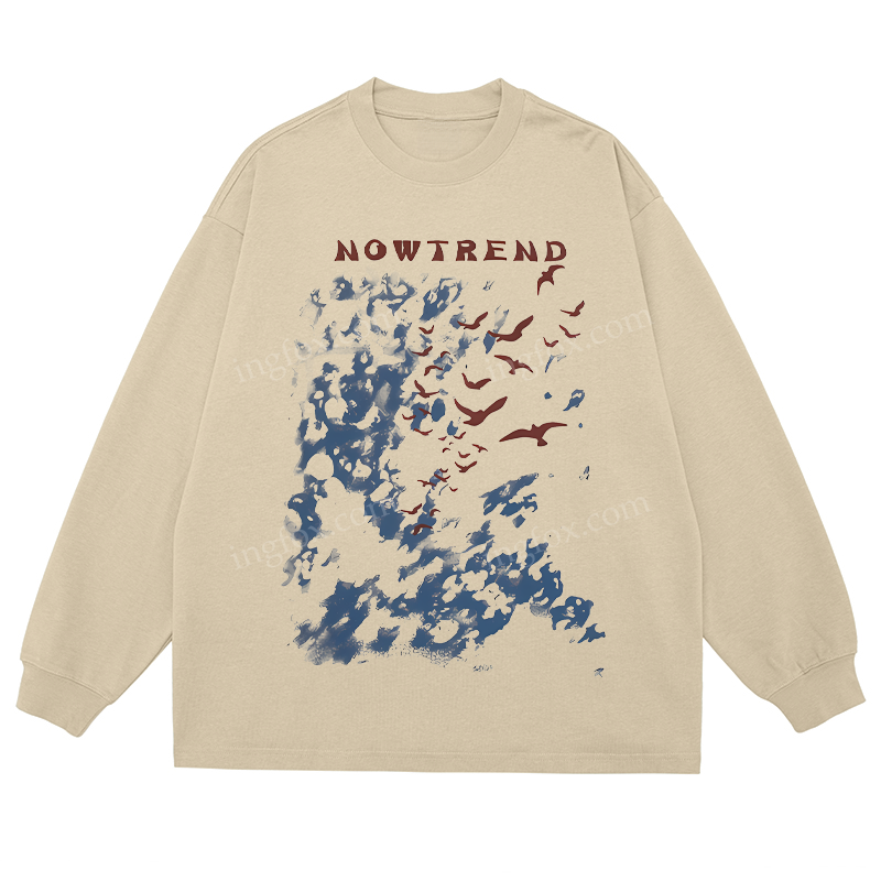NOWTREND Sky & Birds - Classic Unisex Fit Cotton Long Sleeve Tee