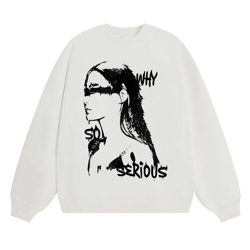 "Why So Serious" Graphic - Classic Unisex Fit Crewneck Sweatshirt