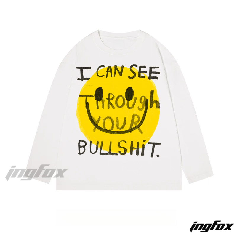 Smiley Sarcasm - Classic Cotton Long Sleeve Tee