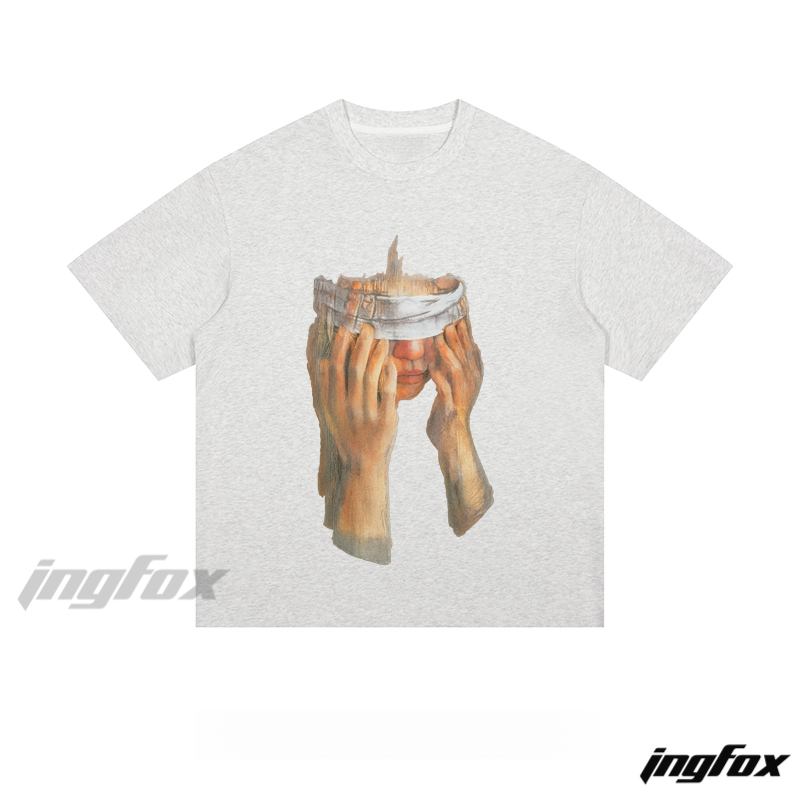 Surreal Headpiece Art - Loose Fit Short Sleeve T - Shirt