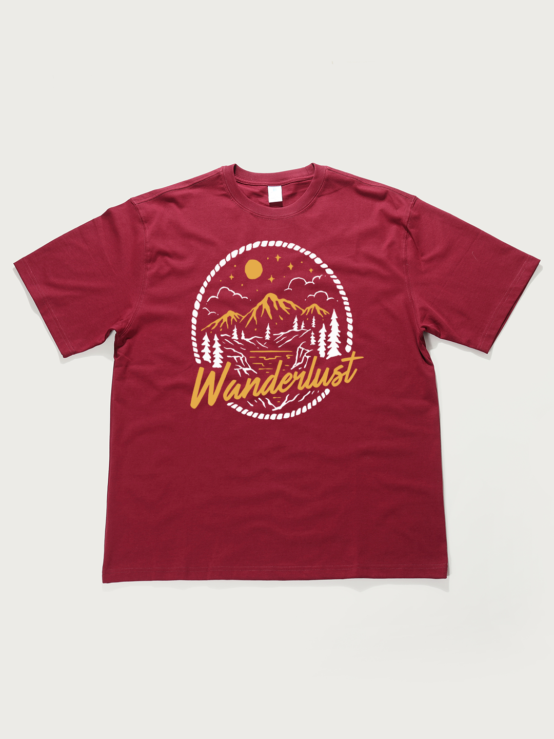 Wanderlust Mountain Night - Unisex Retro Cotton Short Sleeve T-Shirt