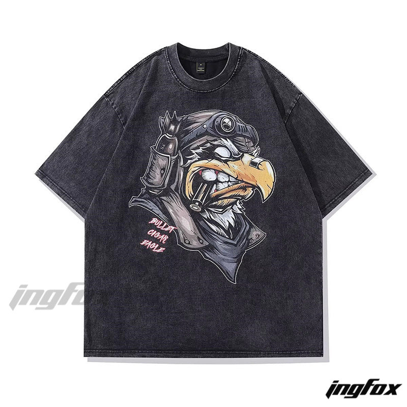 Pilot Eagle - Vintage Washed Oversized T-Shirt