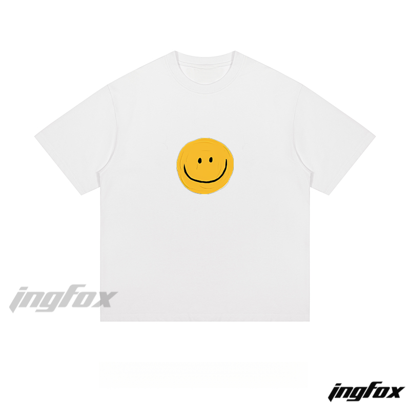 Cheerful Smile - Loose Fit Short Sleeve T-Shirt