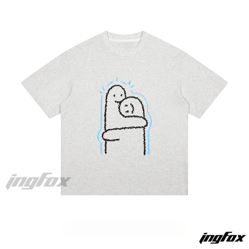 Hugging Doodles - Loose Fit Short Sleeve T - Shirt