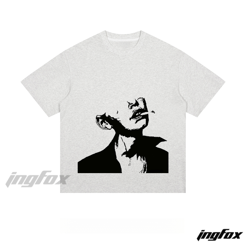 Smoking Figure Silhouette - Loose Fit Short Sleeve T-Shirt