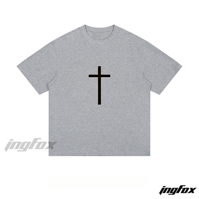 Black Cross - Loose Fit Short Sleeve T-Shir
