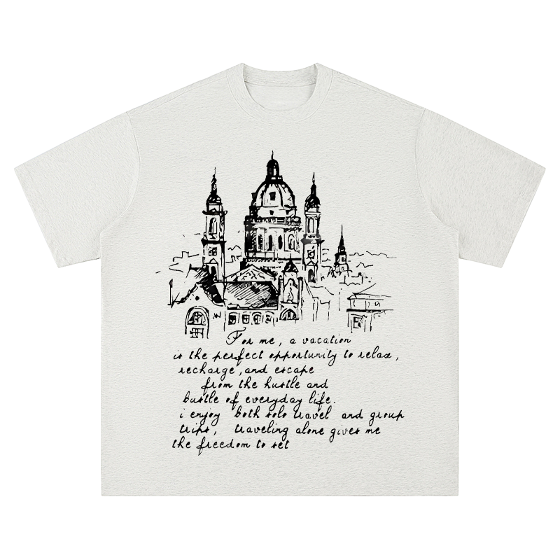 European Architecture & Travel Quote - Unisex Fit Short Sleeve T - Shirt