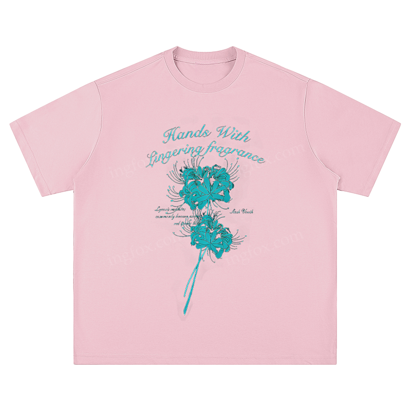 " Hands With Lingering Fragrance" Floral - Unisex Fit Short Sleeve T - Shirt