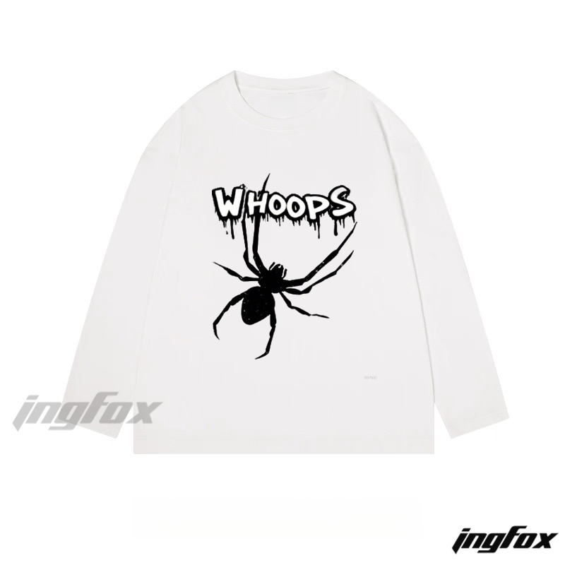Spider & "Whoops" - Classic Cotton Long Sleeve Tee