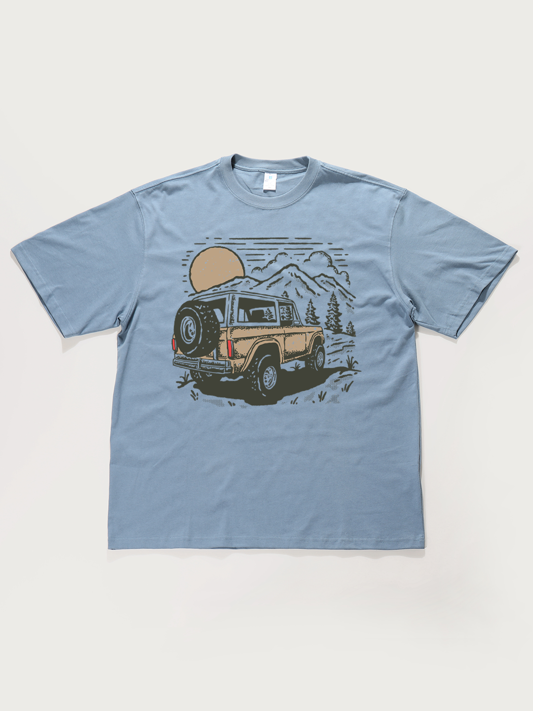Off-Road Mountain - Unisex Retro Cotton Short Sleeve T-Shirt