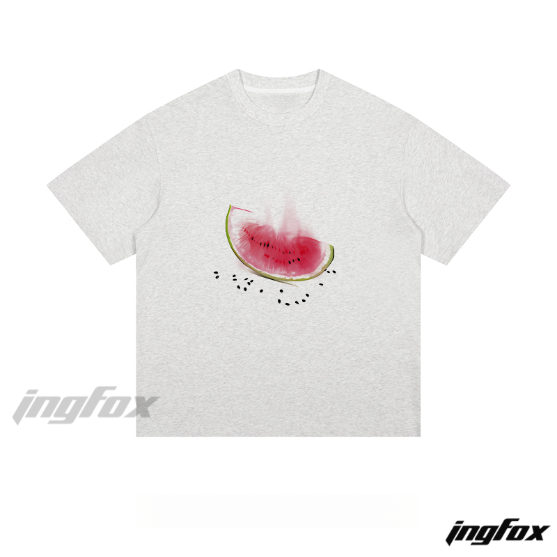 Watermelon Slice Graphic - Loose Fit Short Sleeve T-Shirt