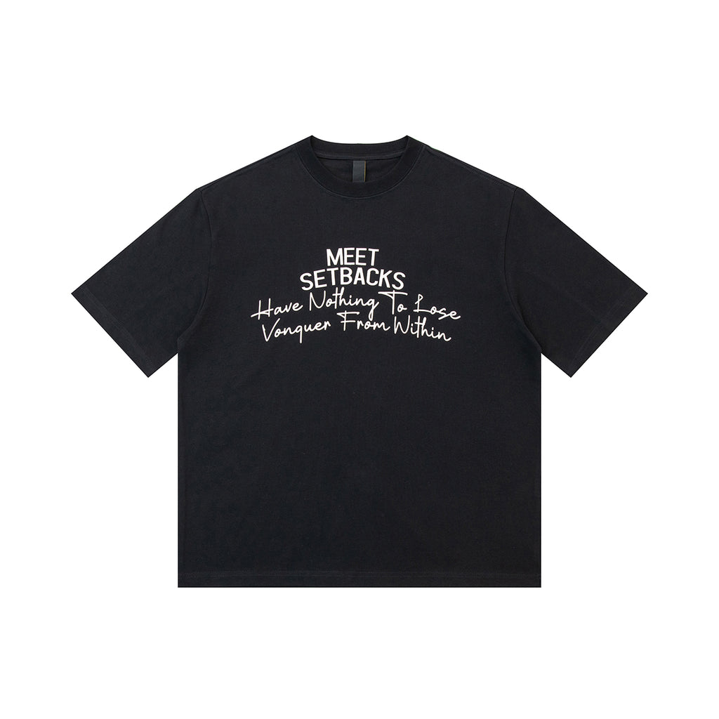 MEET SETBACKS - Short Sleeve Loose Fit T-shirt