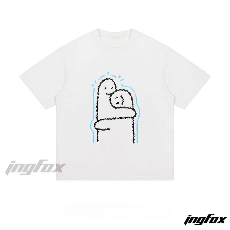 Hugging Doodles - Loose Fit Short Sleeve T - Shirt