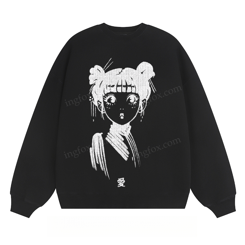 Anime Girl Graphic - Classic Unisex Fit Crewneck Sweatshirt