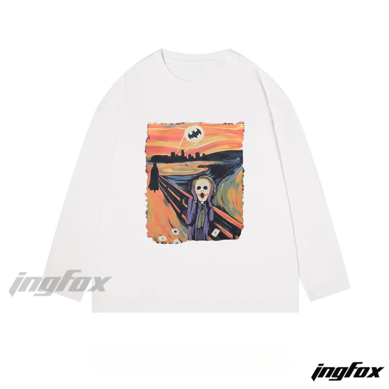Pop - Culture Mashup Graphic - Classic Cotton Long Sleeve Tee