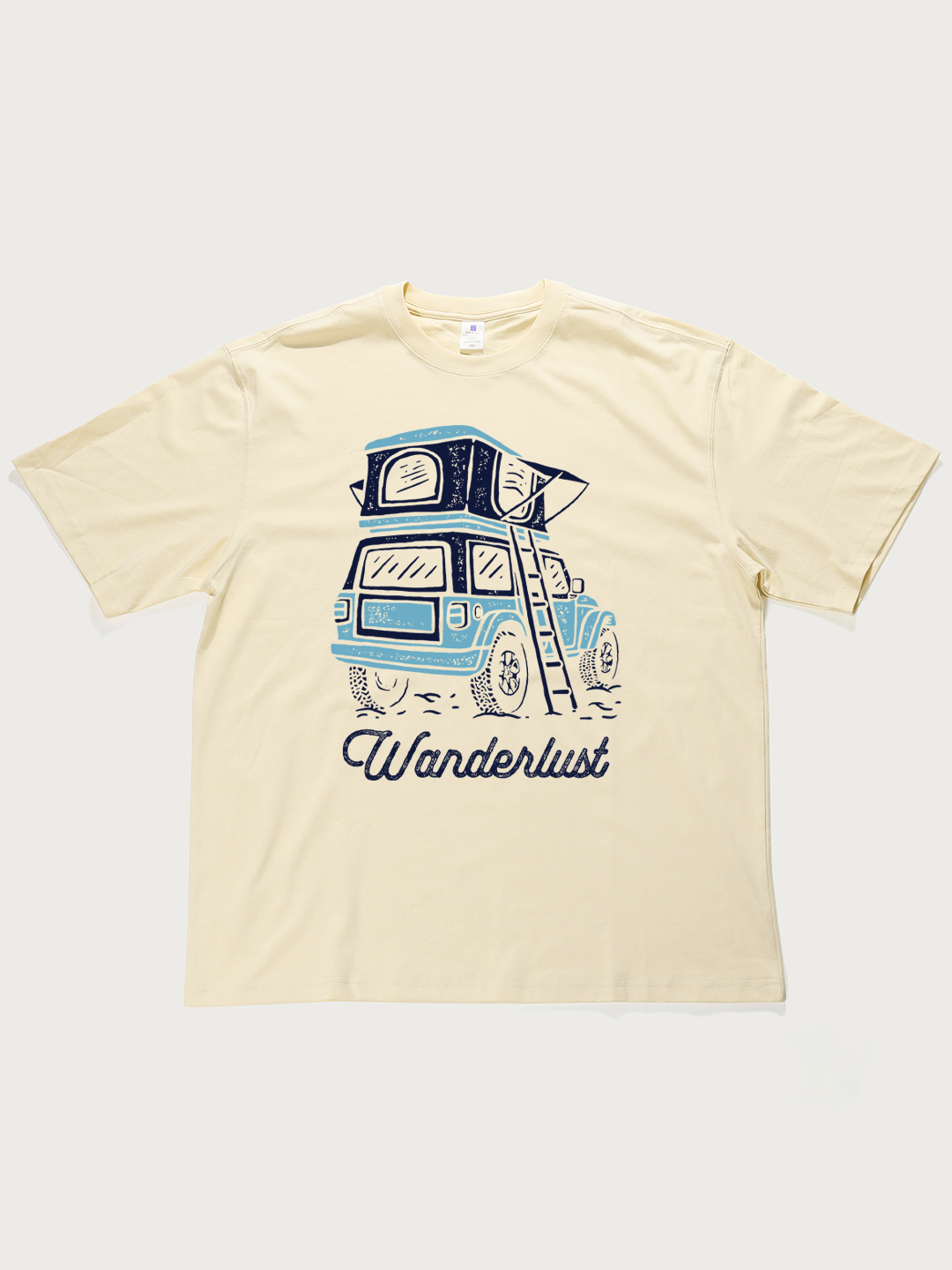 Wanderlust Camper - Unisex Retro Cotton Short Sleeve T-Shirt