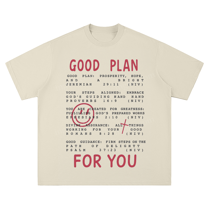 "Good Plan For You" Biblical Quote - Unisex Fit Short Sleeve T - Shirt