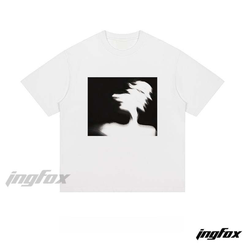 Blurred Figure Silhouette - Loose Fit Short Sleeve T-Shirt