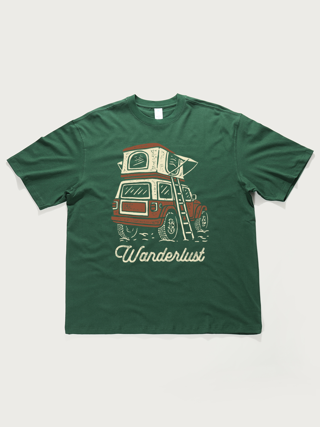 Wanderlust Camper - Unisex Retro Cotton Short Sleeve T-Shirt