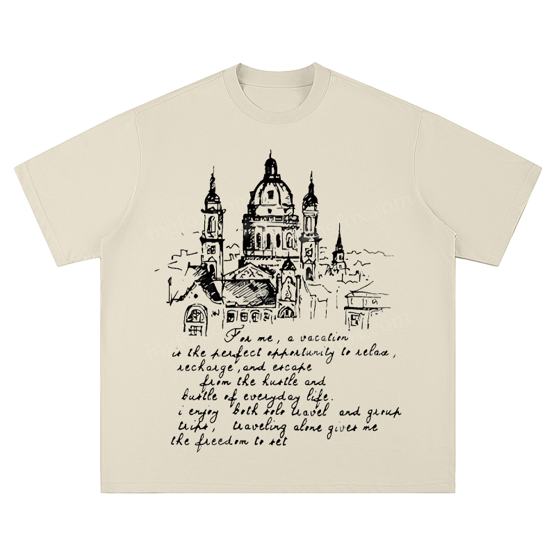 European Architecture & Travel Quote - Unisex Fit Short Sleeve T - Shirt
