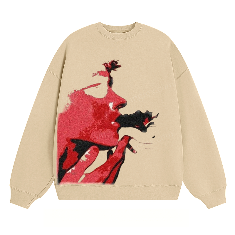 Red & Black Portrait - Classic Unisex Fit Crewneck Sweatshirt