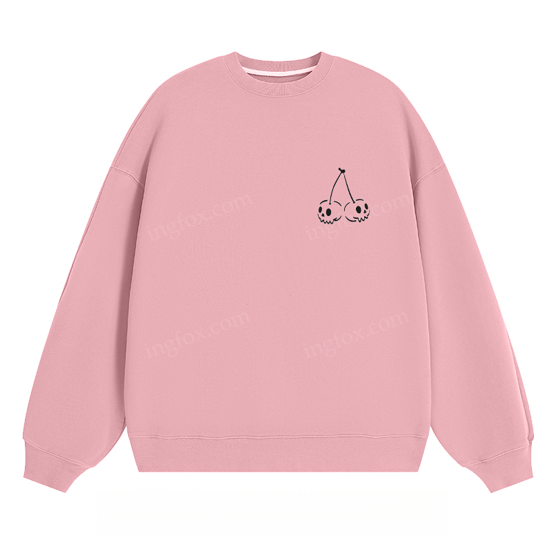 Skull Cherry Graphic - Classic Unisex Fit Crewneck Sweatshirt
