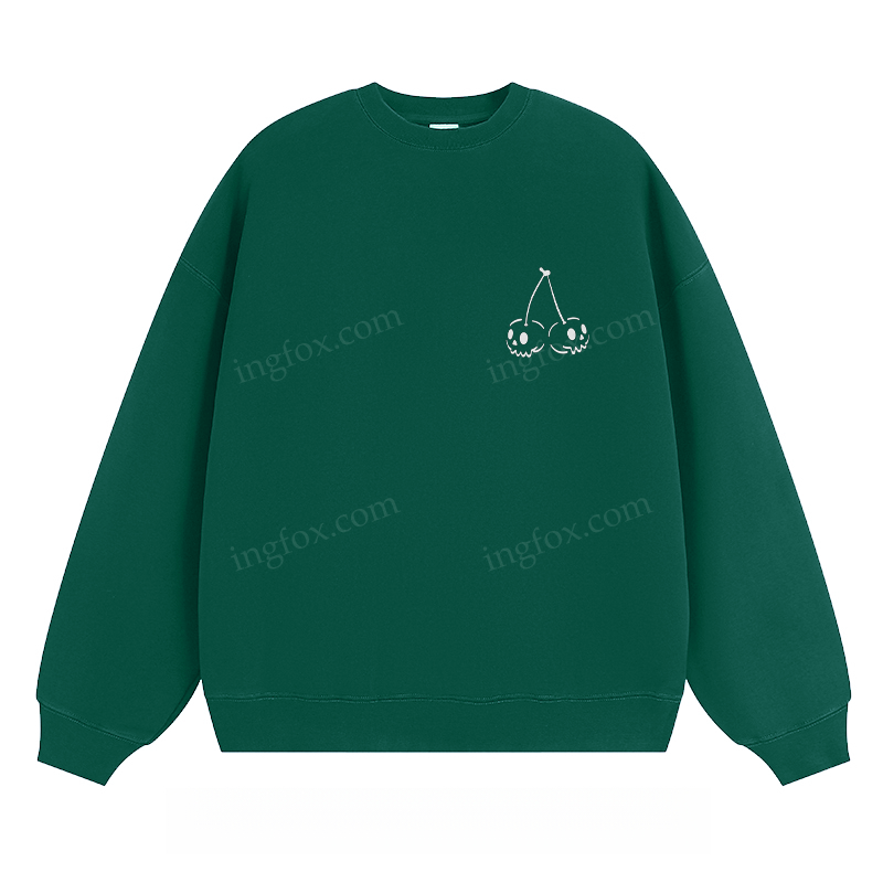 Skull Cherry Graphic - Classic Unisex Fit Crewneck Sweatshirt