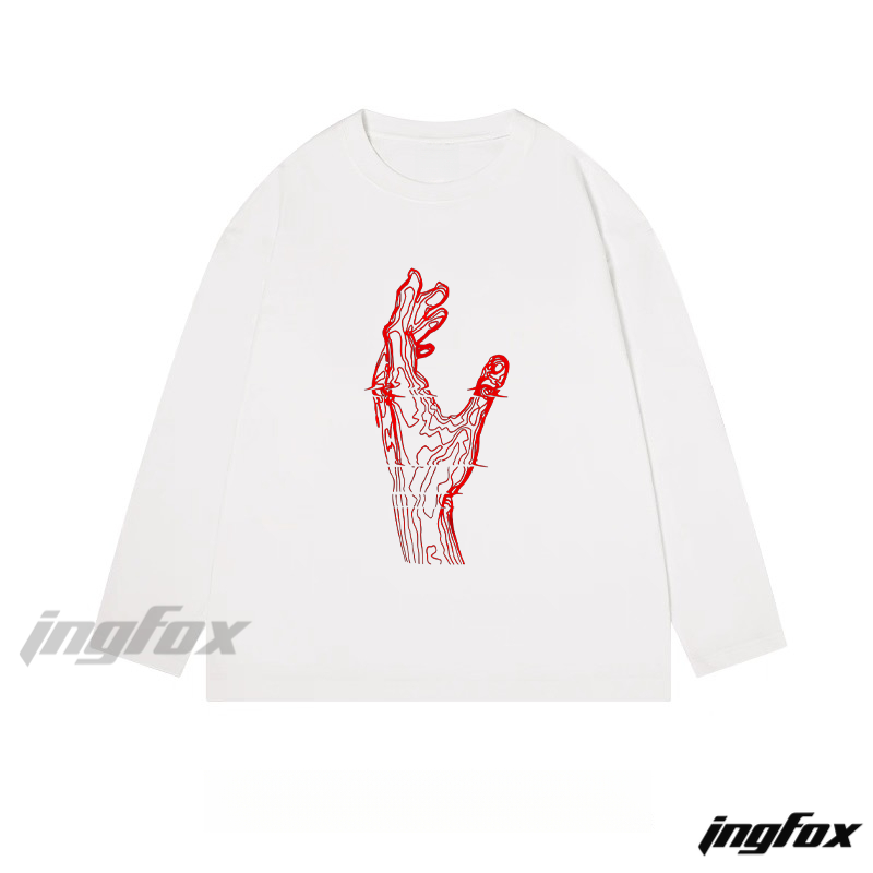 Line - Art Hand - Classic Cotton Long Sleeve Tee