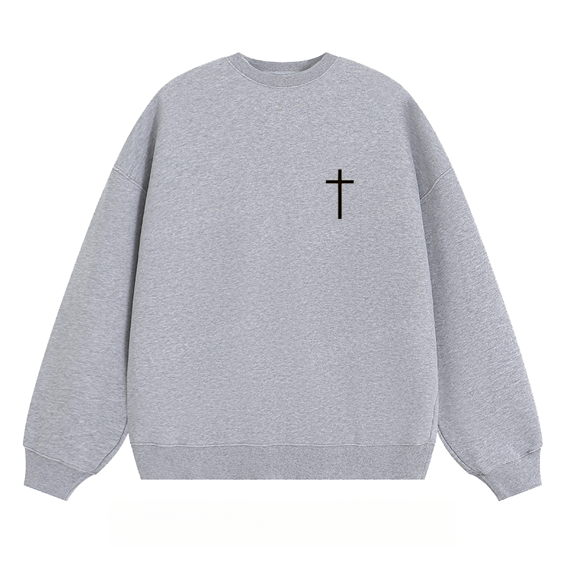 Cross - Embellished Classic Unisex Fit Crewneck Sweatshirt