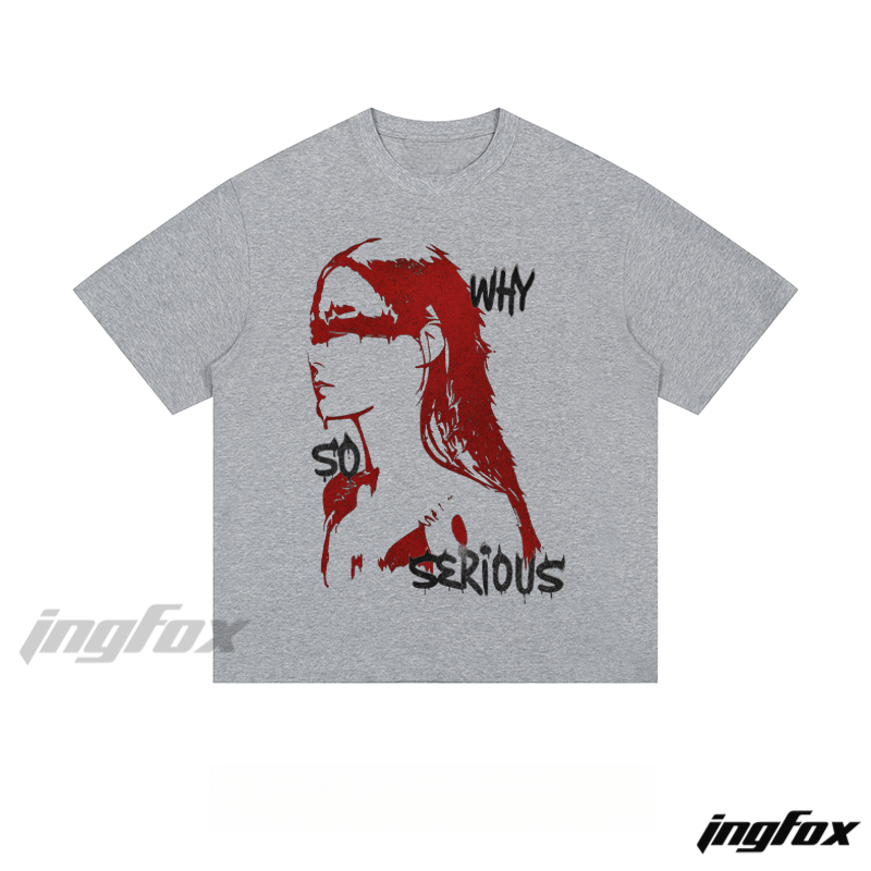 “Why So Serious” Masked Figure - Loose Fit Short Sleeve T-Shirt
