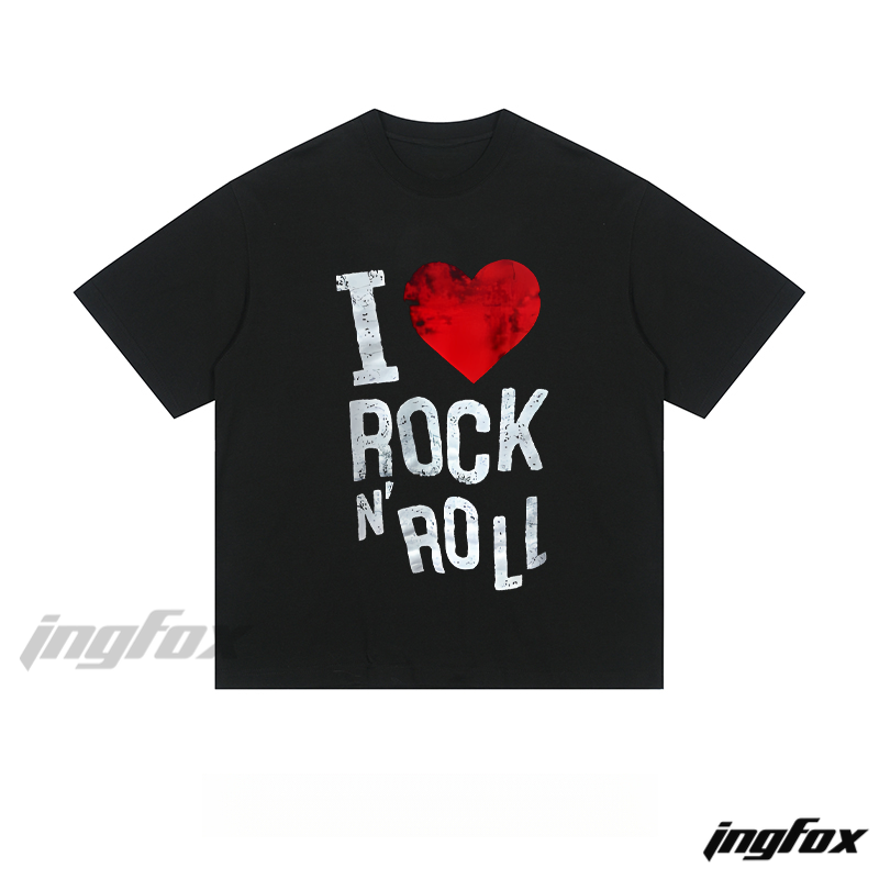 Vintage Rock Love - Loose Fit Short Sleeve T - Shirt