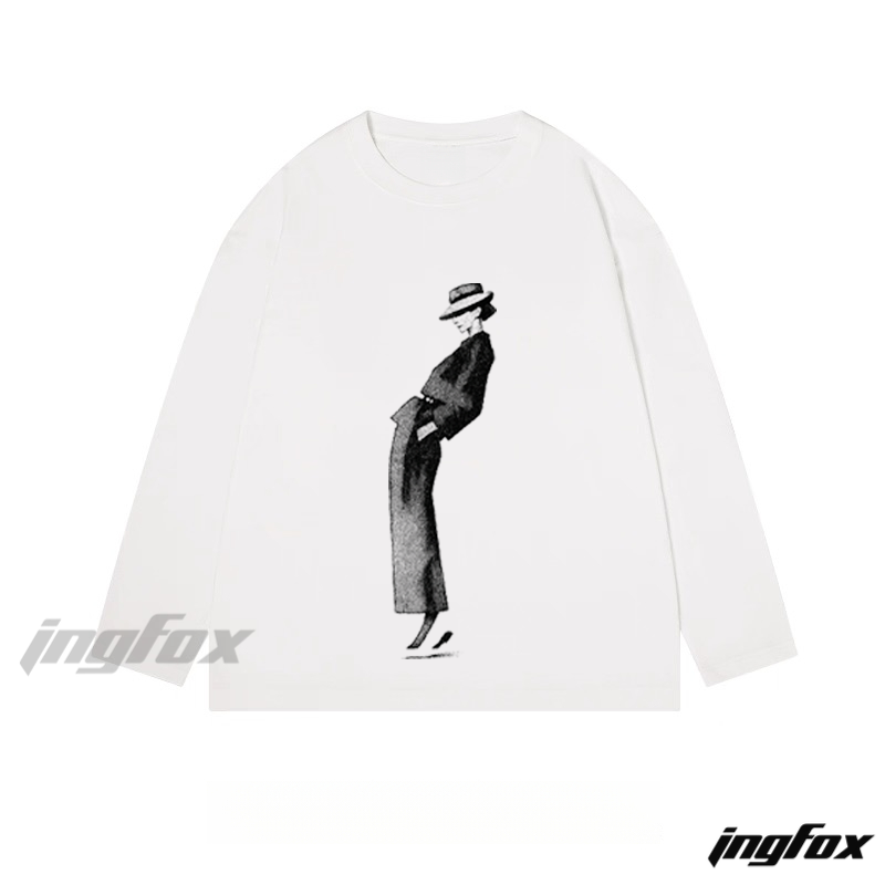 Fashion Sketch Figure - Classic Cotton Long Sleeve Tee