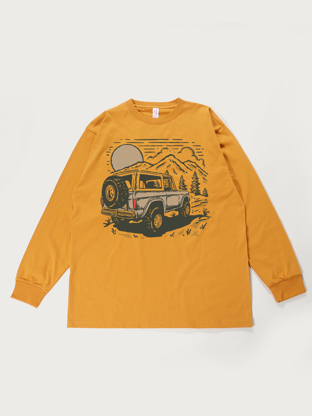 Off-Road Mountain - Unisex Retro Cotton Long Sleeve T-Shirt