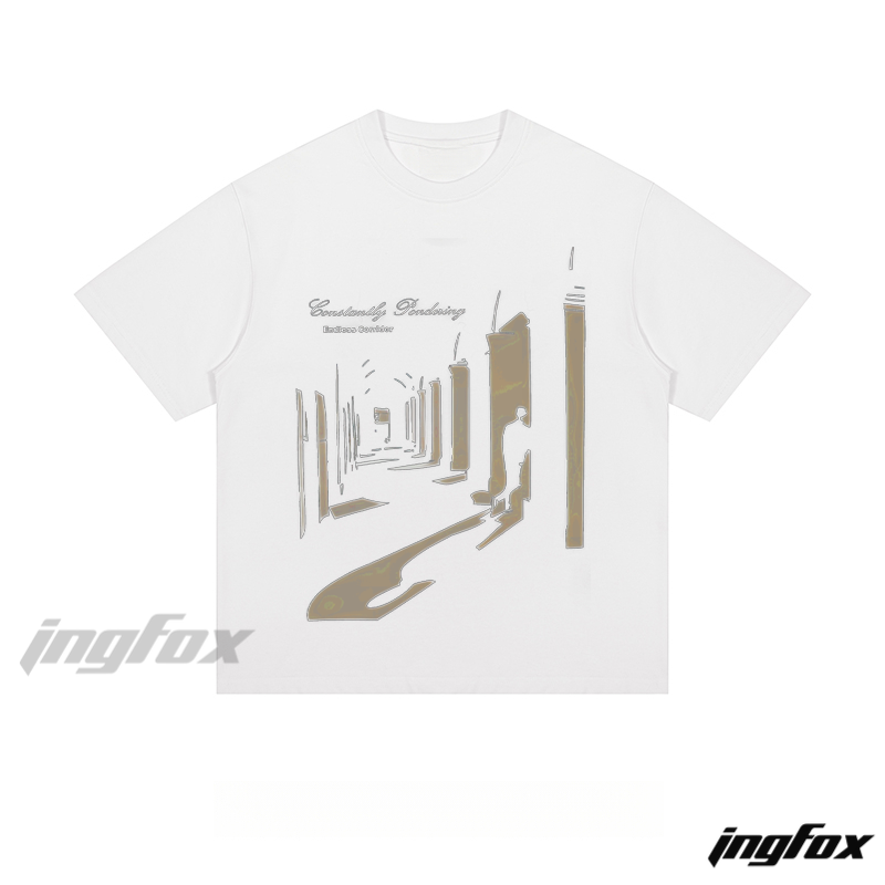 "Constantly Evolving" Architectural Silhouette - Loose Fit Short Sleeve T-Shirt