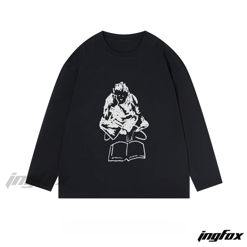 Reading Girl - Classic Cotton Long Sleeve Tee