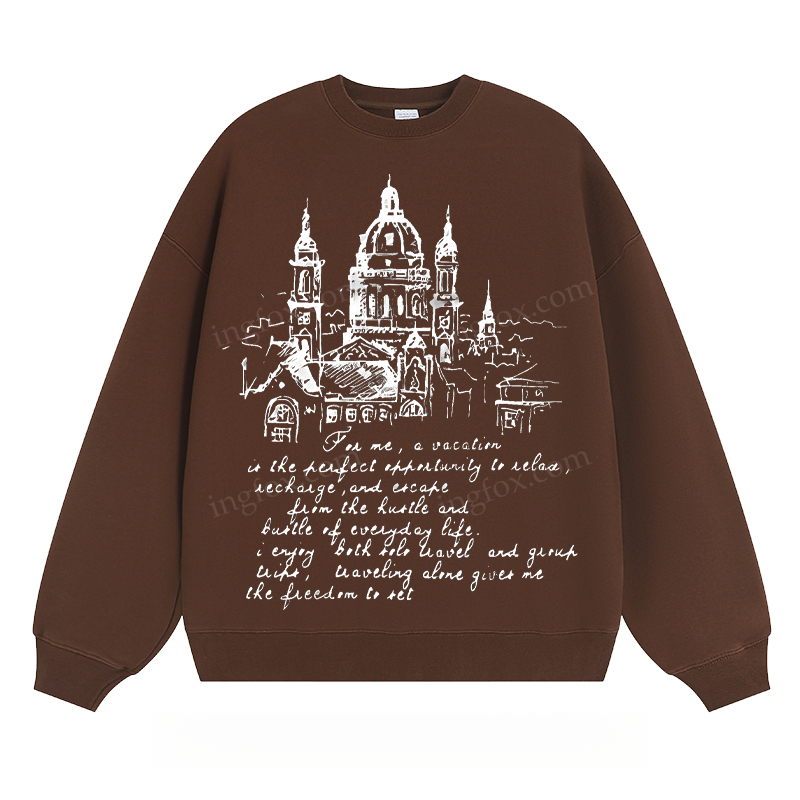 European Architecture & Travel Quote - Classic Unisex Fit Crewneck Sweatshirt